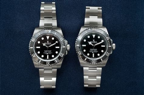 rolex submariner on small wrist|rolex 114060 vs 124060.